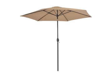 Trädgårdsparasoll med metallstång 300 cm taupe