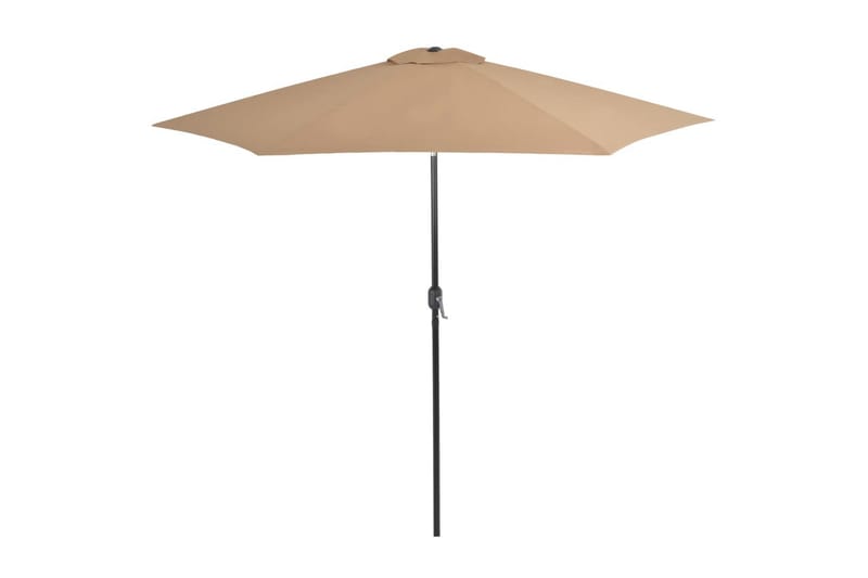 Trädgårdsparasoll med metallstång 300 cm taupe - Brun - Utemöbler - Solskydd - Parasoll