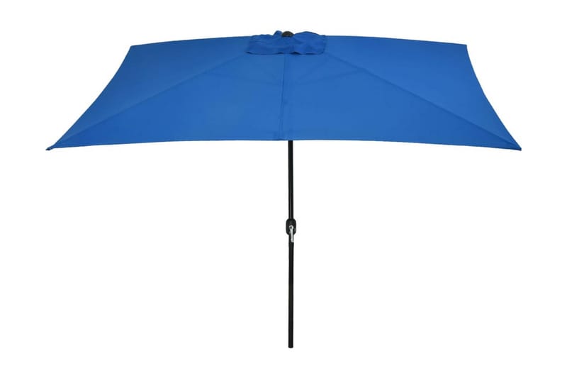Trädgårdsparasoll med metallstång 300x200 cm azur - Blå - Utemöbler - Solskydd - Parasoll
