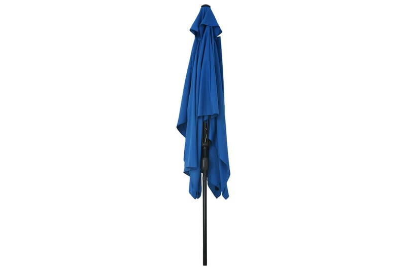 Trädgårdsparasoll med metallstång 300x200 cm azur - Blå - Utemöbler - Solskydd - Parasoll