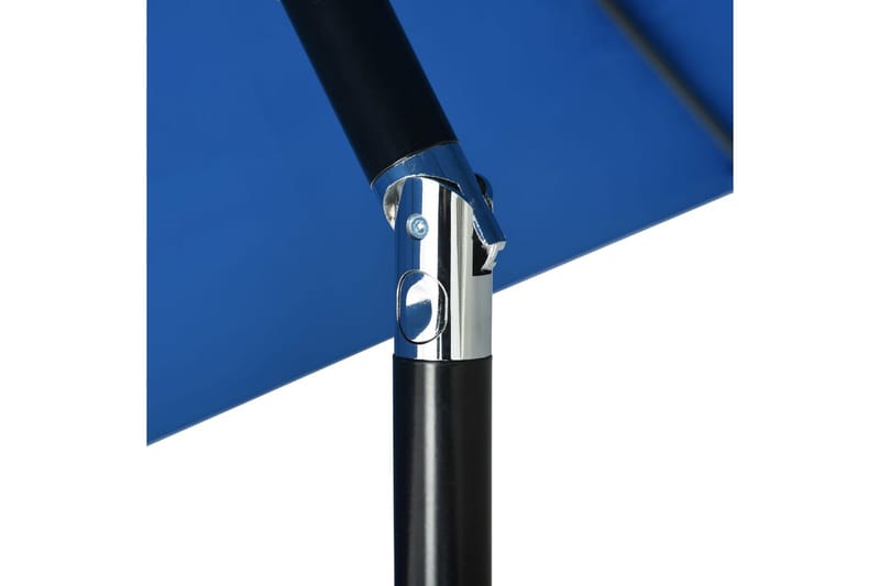 Trädgårdsparasoll med metallstång 300x200 cm azur - Blå - Utemöbler - Solskydd - Parasoll