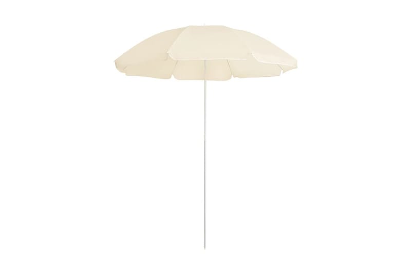 Trädgårdsparasoll med stålstång sand 180 cm - Beige - Parasoll