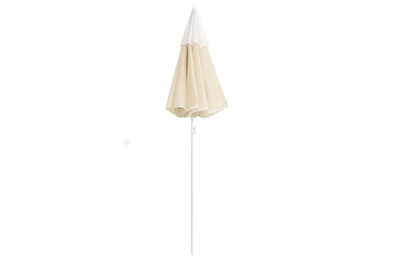 Trädgårdsparasoll med stålstång sand 180 cm - Beige - Utemöbler - Solskydd - Parasoll