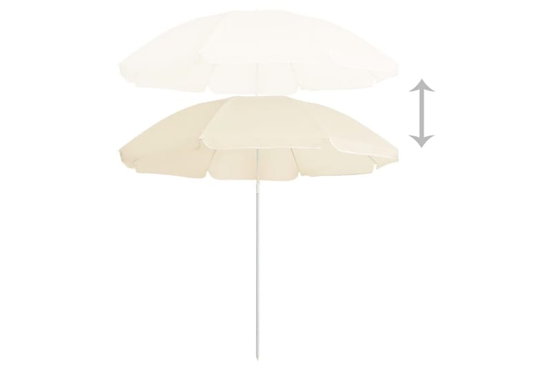 Trädgårdsparasoll med stålstång sand 180 cm - Beige - Utemöbler - Solskydd - Parasoll