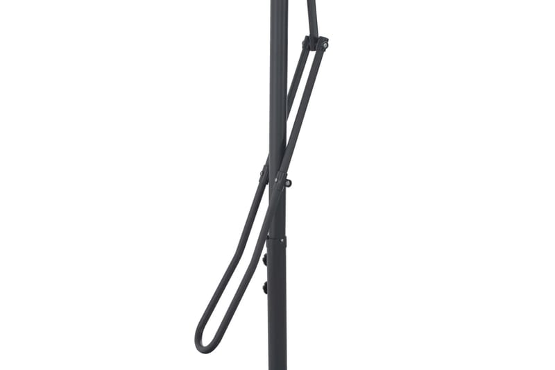Trädgårdsparasoll med stålstång svart 250x250x230 cm - Svart - Utemöbler - Solskydd - Parasoll