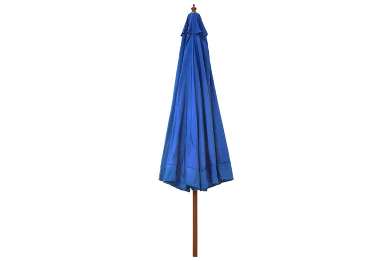 Trädgårdsparasoll med trästång 330 cm azur - Blå - Utemöbler - Solskydd - Parasoll