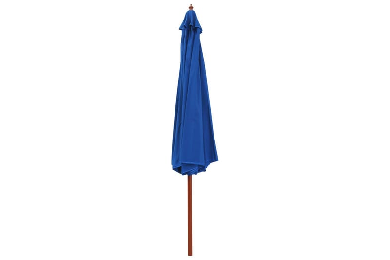 Trädgårdsparasoll med trästång 350 cm blå - Blå - Utemöbler - Solskydd - Parasoll