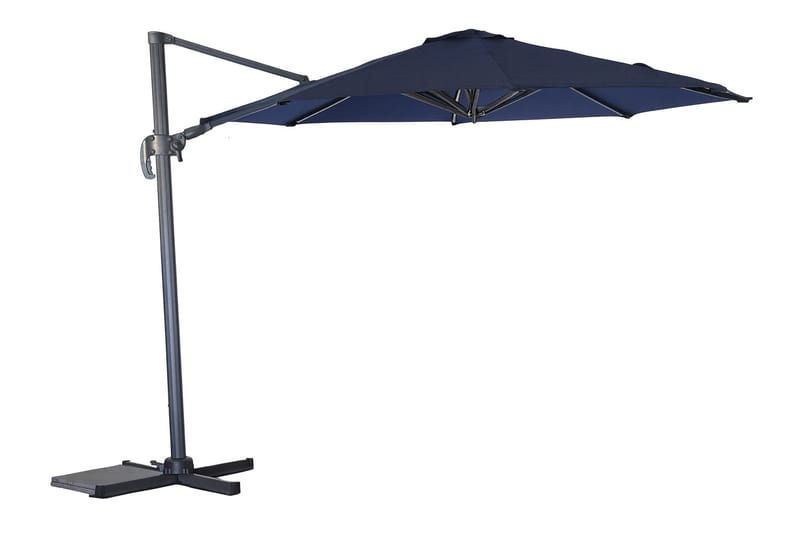 Trädgårdsparasoll Miami fribärande Ø3,5 m, blå