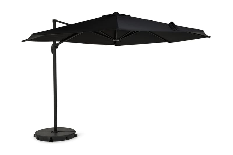 Vienna Lyx Parasoll 3,5 m - Svart - Utemöbler - Solskydd - Parasoll - Hängparasoll