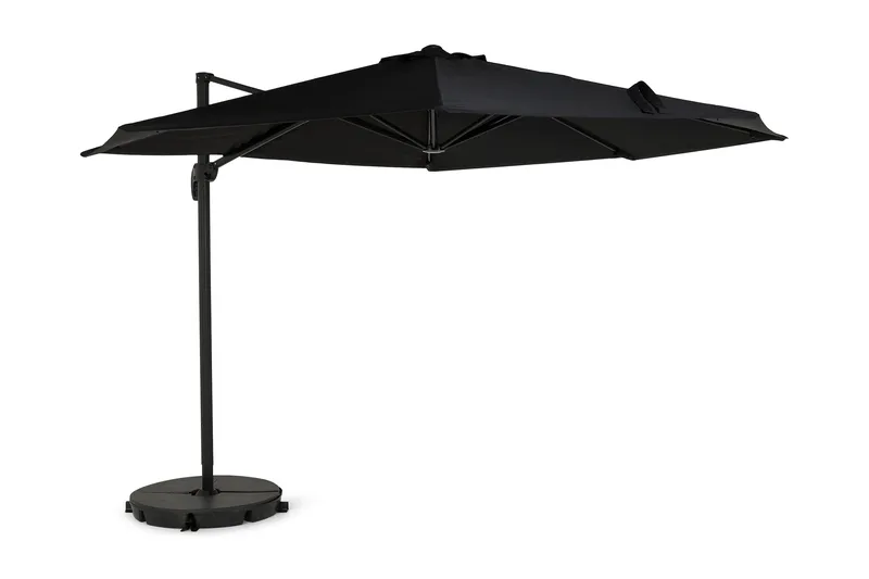 Vienna Lyx Parasoll 3,5 m - Svart - Utemöbler - Solskydd - Parasoll - Hängparasoll