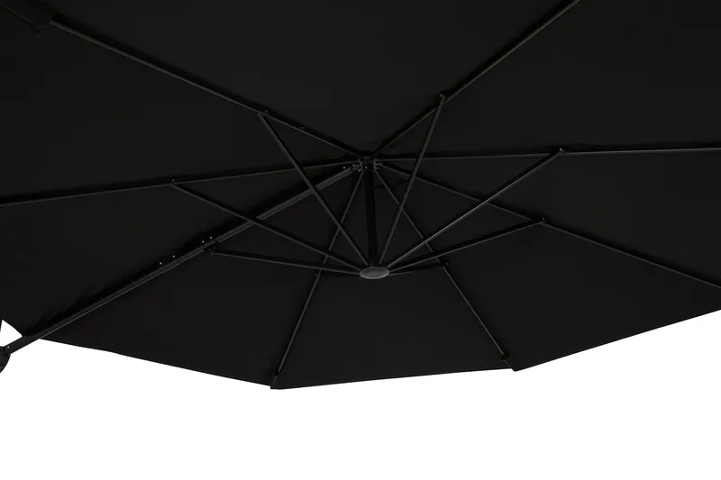 Vienna Lyx Parasoll 3,5 m - Svart - Utemöbler - Solskydd - Parasoll - Hängparasoll