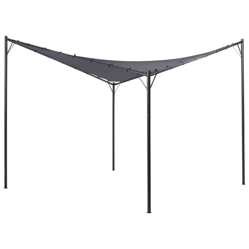 Paviljong Aventine 300 cm Stål - Grå/Svart - Utemöbler - Solskydd - Pergola