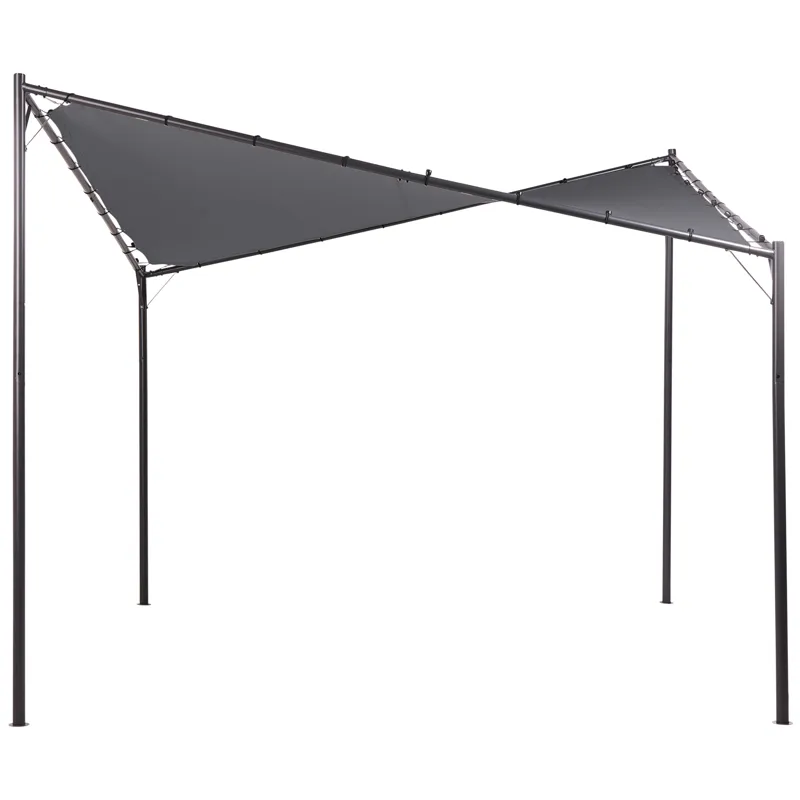 Paviljong Aventine 300 cm Stål, Grå/Svart