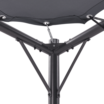 Paviljong Aventine 300 cm Stål - Grå/Svart - Utemöbler - Solskydd - Pergola