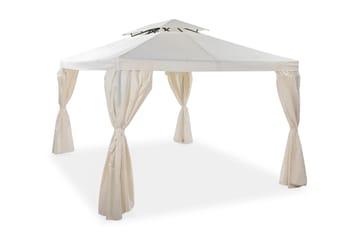 Bermuda komplett paviljong inkl tak och väggar 3x3m - Offwhite - Utemöbler - Solskydd - Paviljonger - Komplett paviljong