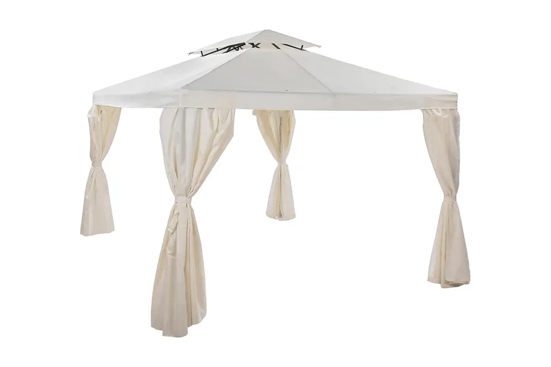 Bermuda komplett paviljong inkl tak och väggar 3x4m - Offwhite