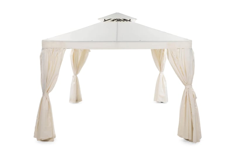 Bermuda Komplett Paviljong 3x4 m - Inkl Väggar och Nät Naturvit - Utemöbler - Solskydd - Paviljonger - Komplett paviljong