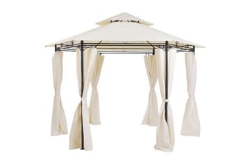 DERGANO Paviljong Sexkantig 350 cm Beige