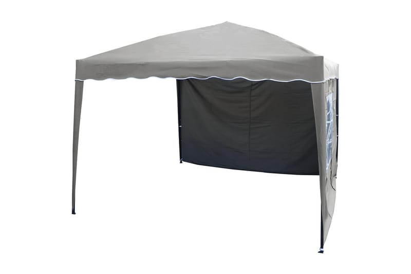 Easy Up Paviljong 295x295 cm, Vit/brun