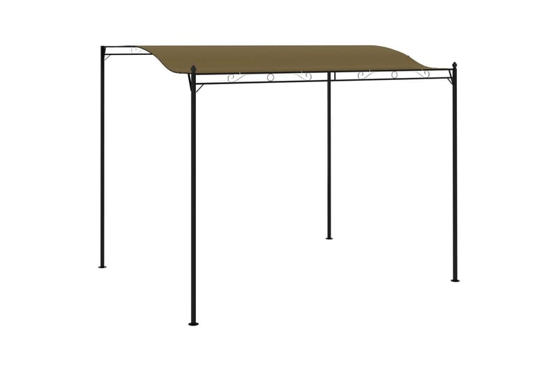 Paviljong 3x2,5 m taupe 180 g/m² - Brun - Utemöbler - Solskydd - Paviljonger - Komplett paviljong