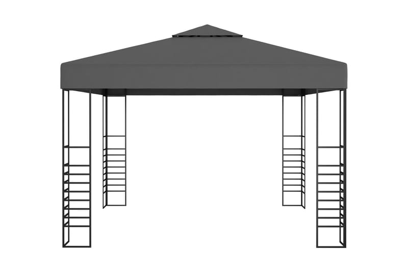 Paviljong 3x3 m antracit - Grå - Komplett paviljong