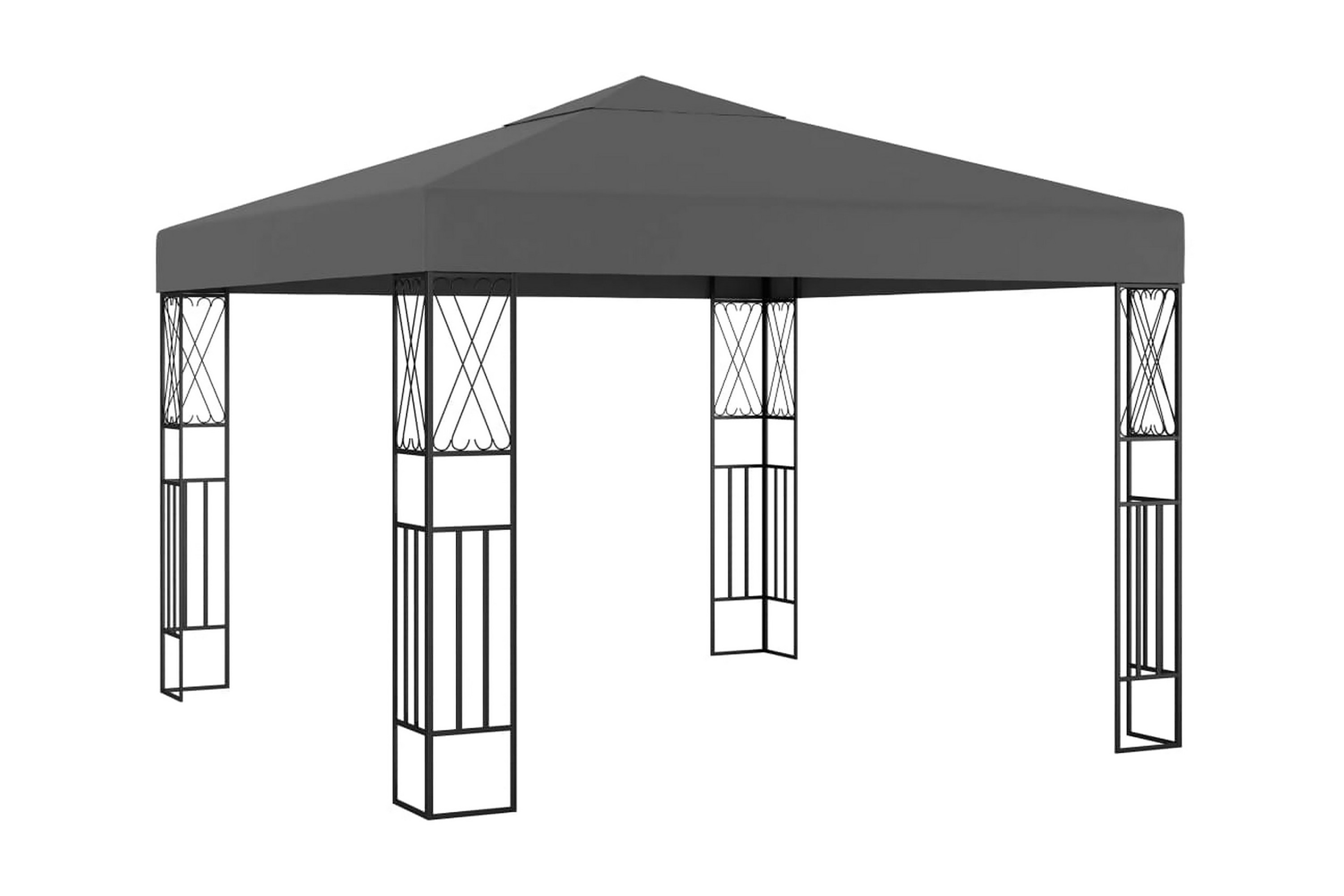 Be Basic Paviljong 3×3 m antracit tyg – Grå
