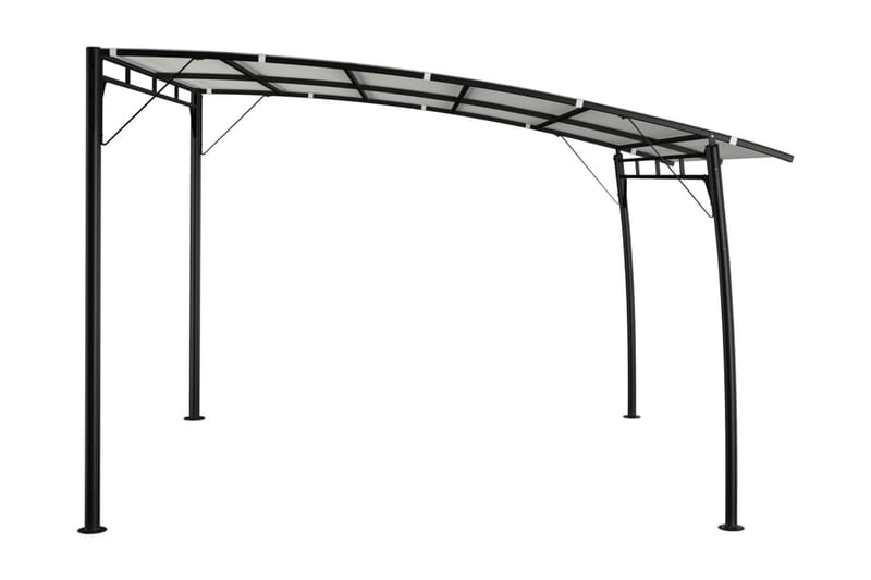 Paviljong 3x3x2,55 m gräddvit - Vit - Utemöbler - Solskydd - Paviljonger - Komplett paviljong