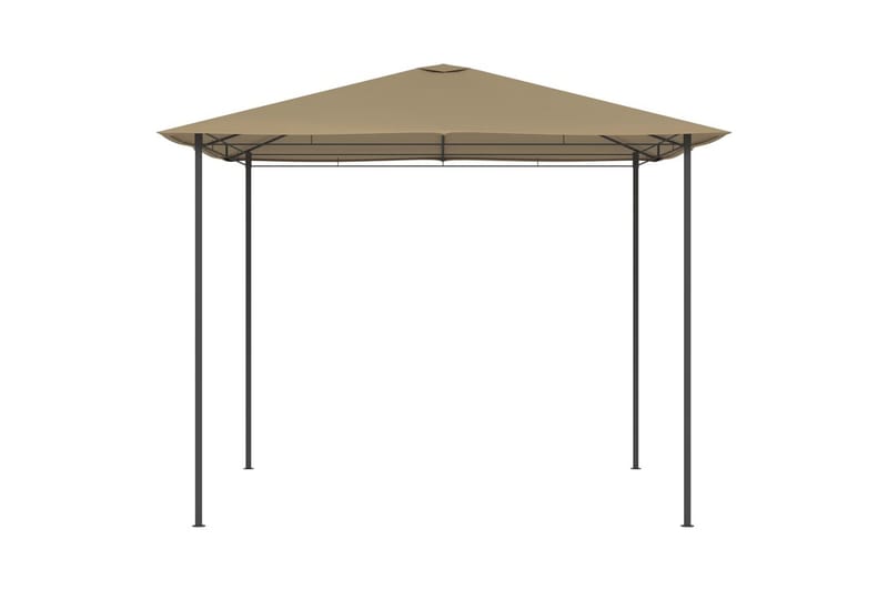 Paviljong 3x3x2,6 m taupe 160 g/m² - Brun - Komplett paviljong