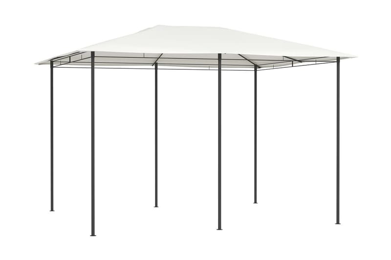 Paviljong 3x4x2,6 m gräddvit 160 g/m² - Vit - Utemöbler - Solskydd - Paviljonger - Komplett paviljong