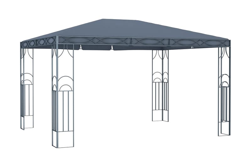 Paviljong 400x300 cm antracit - Grå - Komplett paviljong