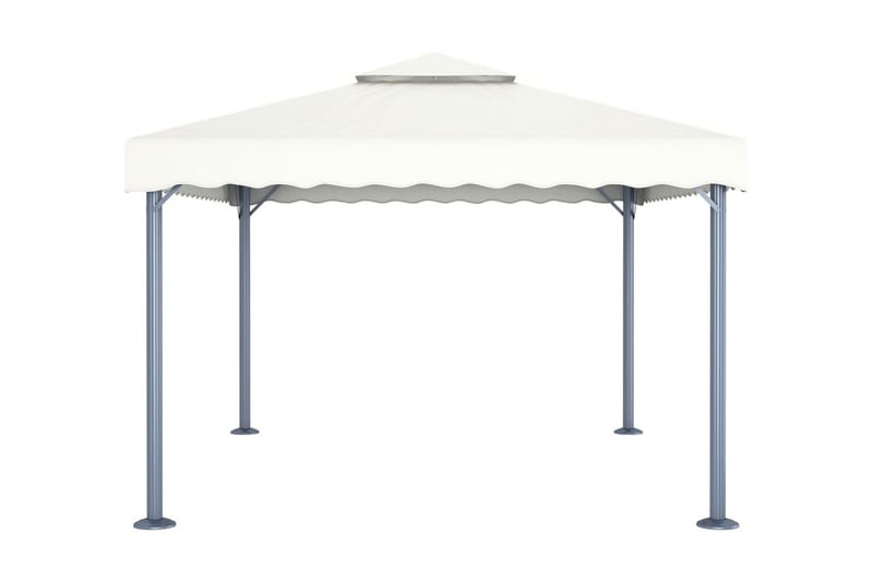 Paviljong 400x300 cm gräddvit aluminium - Vit - Utemöbler - Solskydd - Paviljonger - Komplett paviljong