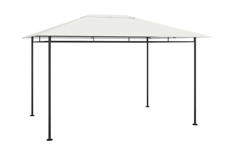 Paviljong 4x3x2,7 m gräddvit 180 g/m² - Vit - Utemöbler - Solskydd - Paviljonger - Komplett paviljong