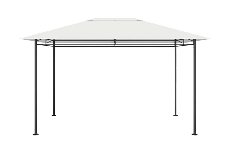 Paviljong 4x3x2,7 m gräddvit 180 g/m² - Vit - Utemöbler - Solskydd - Paviljonger - Komplett paviljong