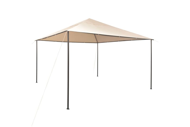 Paviljong 4x4 m stål beige - Beige - Utemöbler - Solskydd - Paviljonger - Komplett paviljong