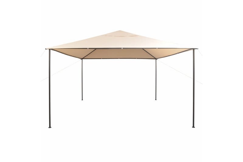 Paviljong 4x4 m stål beige - Beige - Utemöbler - Solskydd - Paviljonger - Komplett paviljong