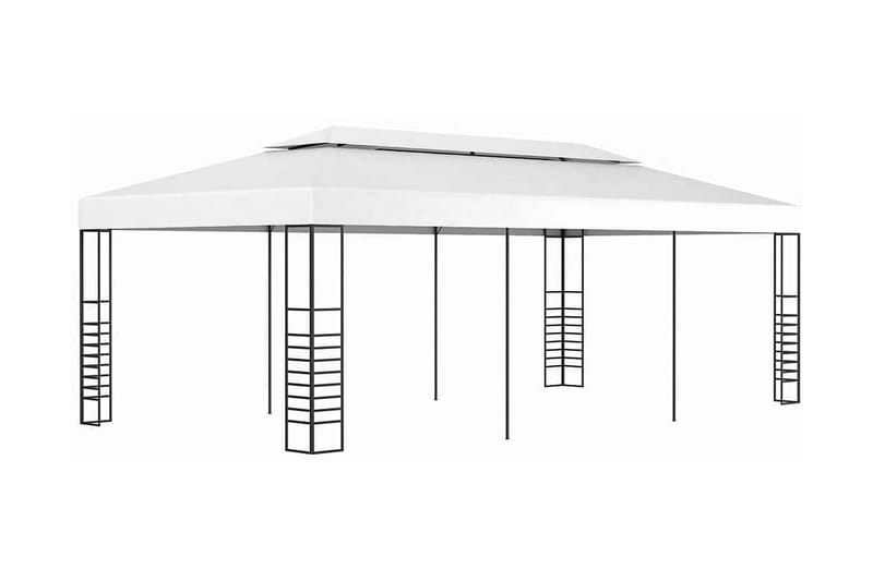 Paviljong 6x3 m vit - Vit - Komplett paviljong