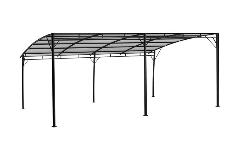 Paviljong 6x3x2,55 m gräddvit - Vit - Utemöbler - Solskydd - Paviljonger - Komplett paviljong