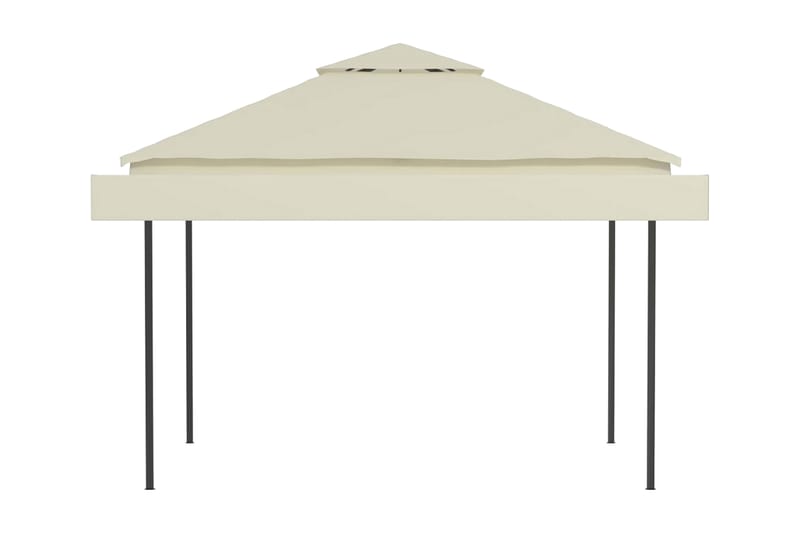 Paviljong med förlängda tak 3x3x2,75 m gräddvit 180 g/m² - Vit - Utemöbler - Solskydd - Paviljonger - Komplett paviljong