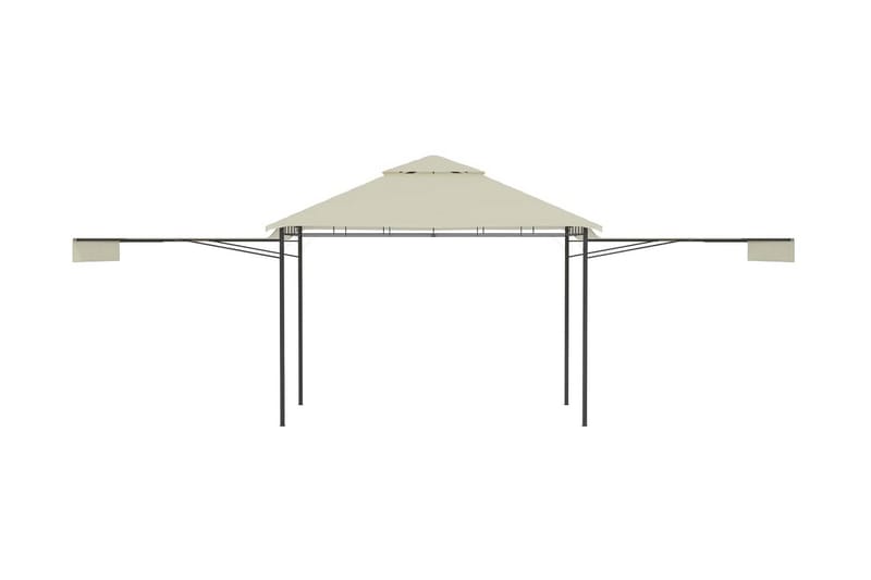 Paviljong med förlängda tak 3x3x2,75 m gräddvit 180 g/m² - Vit - Utemöbler - Solskydd - Paviljonger - Komplett paviljong