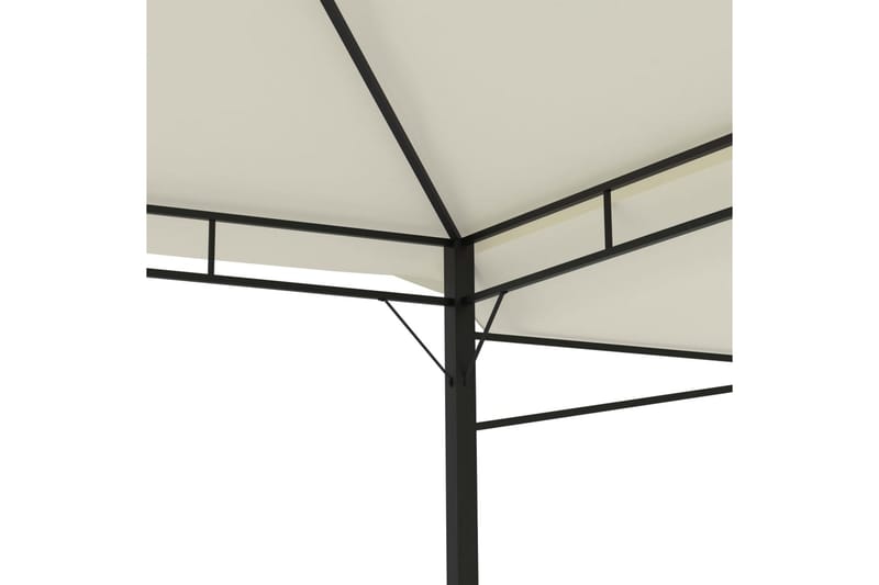 Paviljong med förlängda tak 3x3x2,75 m gräddvit 180 g/m² - Vit - Utemöbler - Solskydd - Paviljonger - Komplett paviljong