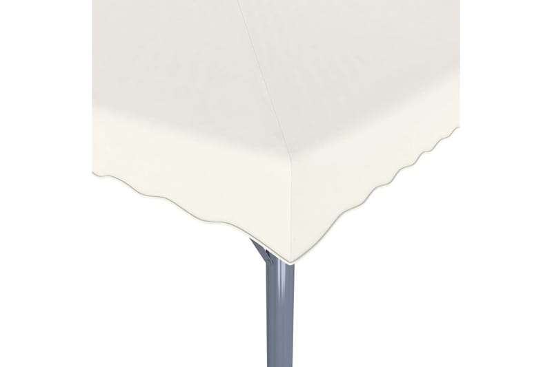 Paviljong med ljusslinga 300x300 cm gräddvit aluminium - Kräm - Utemöbler - Solskydd - Paviljonger - Komplett paviljong