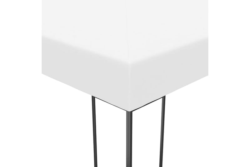 Paviljong med ljusslinga LED 3x3 m vit - Vit - Utemöbler - Solskydd - Paviljonger - Komplett paviljong
