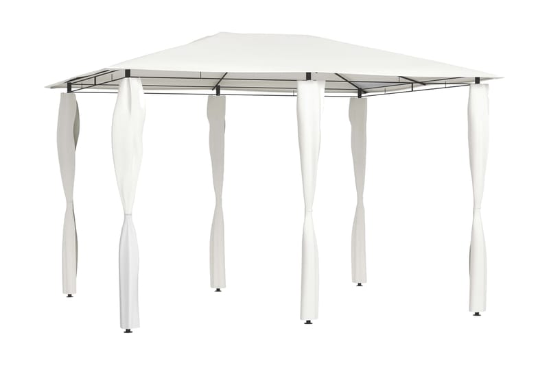 Paviljong med stolpar 3x4x2,6 m gräddvit 160 g/m² - Vit - Utemöbler - Solskydd - Paviljonger - Komplett paviljong