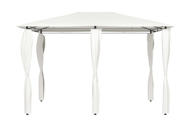 Paviljong med stolpar 3x4x2,6 m gräddvit 160 g/m² - Vit - Utemöbler - Solskydd - Paviljonger - Komplett paviljong