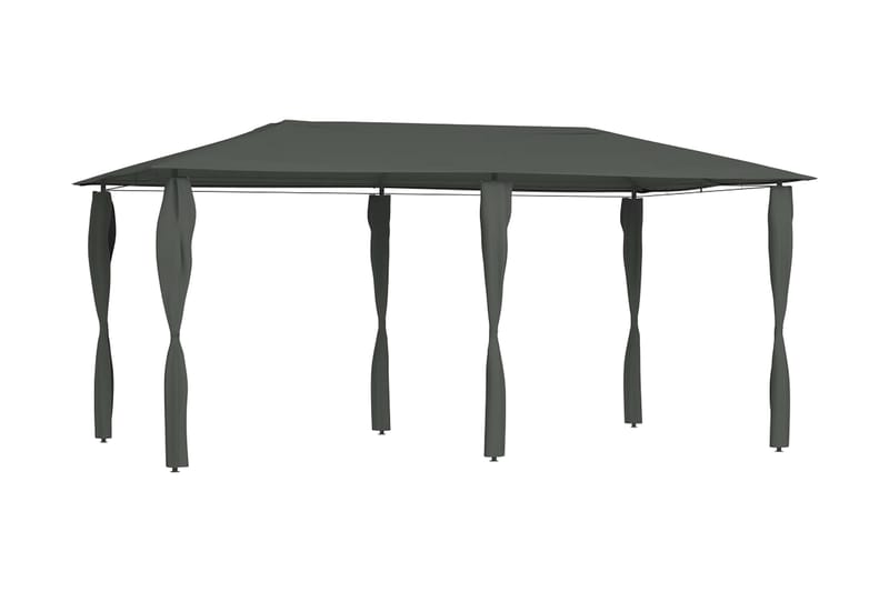 Paviljong med stolpar 3x6x2,6 m antracit 160 g/m² - Grå - Utemöbler - Solskydd - Paviljonger - Komplett paviljong