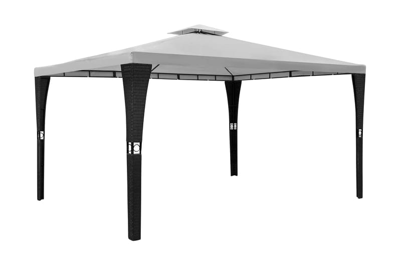 Paviljong med tak 3x4 m gräddvit - Vit - Utemöbler - Solskydd - Paviljonger - Komplett paviljong