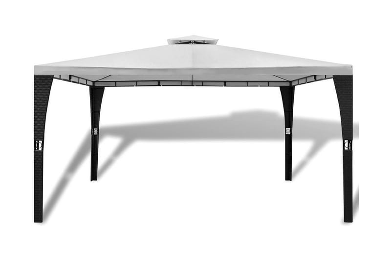 Paviljong med tak 3x4 m gräddvit - Vit - Utemöbler - Solskydd - Paviljonger - Komplett paviljong