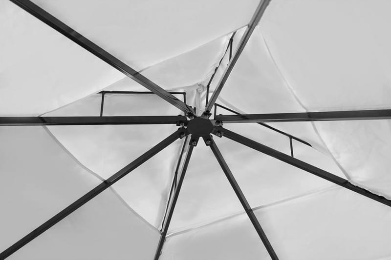 Paviljong med tak 3x4 m gräddvit - Vit - Utemöbler - Solskydd - Paviljonger - Komplett paviljong