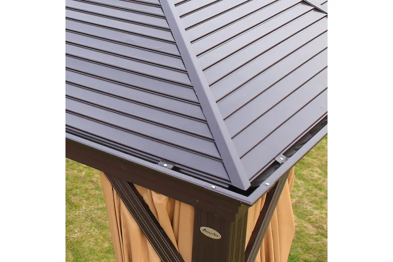 Sunsetia Paviljong 300x400x270 cm - Brun/Beige - Utemöbler - Solskydd - Paviljonger - Komplett paviljong