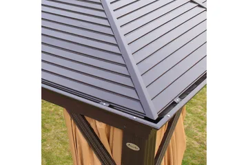 Sunsetia Paviljong 300x400x270 cm - Brun/Beige - Utemöbler - Solskydd - Paviljonger - Komplett paviljong